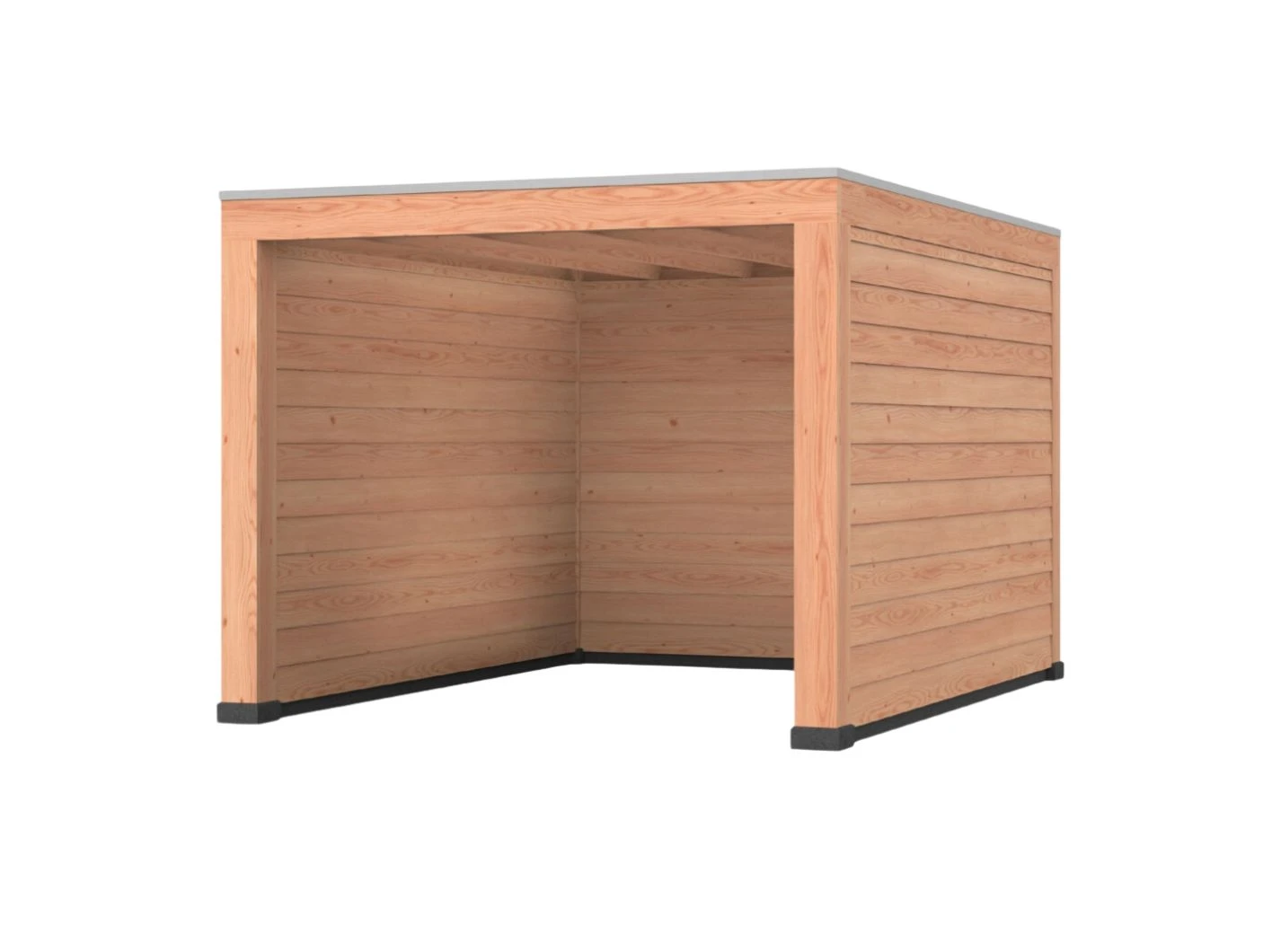 Douglas overkapping, 300 x 400, met achterwand en twee zijwanden, Westwood Robuust - Afbeelding 1